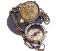 KHUMYAYAD - Brújula de latón con Texto Inspirador para Hijo, Inspirador Cristiano religioso, Regalos para Hombres y Mujeres, Regalo de graduación