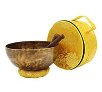 Khusi - Juego de cuencos tibetanos de 22,8 cm, hechos a mano para cantar meditación.
