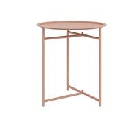 KHUY Mesas Auxiliares para Salon, Mesitas Auxiliares Salon Redonda Metal Simple Modern Mesitas de Noche Dormitorio Mesa Auxiliar Pequena Extremo TriáNgulo de áNgulo Derecho (Color : Pink)