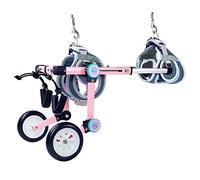 KHUY Silla de Ruedas para Perros Carrito para Perros Dos Ruedas Carrito de Ruedas para Discapacitados Piernas Traseras Gato/Perrito Paseo de Acero Inoxidable (Color : Pink, Size : X-Small Widen)