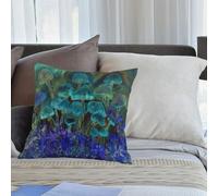 KHWEJ Fundas Cojines 40x40 cm,Figuras de Hongos Fluorescentes moteados psicodélicos e inusuales, gráficos de Fantas,Fundas de Almohada con Estampado Fundas Cojines Sofa para sofá, Dormitorio, Oficina