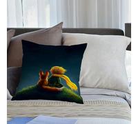 KHWEJ Fundas Cojines 45x45 cm,El principito y el Zorro Miran al Cielo.,Fundas de Almohada con Estampado Fundas Cojines Sofa para sofá, Dormitorio, Oficina