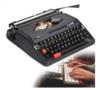 KHYTEBV Antigua máquina de Escribir mecánica Inglesa, maquinaria de máquina de Escribir, Antigua máquina de Escribir Manual, portátil y fácil de Usar, Color Negro