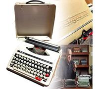KHYTEBV Máquina de Escribir Manual Antigua, máquina de Escribir portátil, Botones Flexibles, Escritura Clara, Regalo de colección Retro literaria, 30 x 30 x