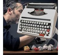 KHYTEBV Máquina de Escribir Manual con Estuche, máquina portátil Antigua, colección literaria Retro, Regalo, Escritura Clara, Botones Flexibles Tradicionales.