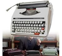 KHYTEBV Máquina de Escribir Manual portátil, máquina de Escribir Inglesa mecánica Antigua, decoración Funcional del hogar de inspiración Vintage, para Escritura Libre, Creativa