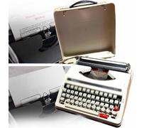 KHYTEBV Máquina de Escribir Manual portátil Tradicional Antigua, máquina de Escribir de Cuerpo Completamente metálico, máquinas de Escribir Retro, para Notas, Cartas o Escritura Creativa