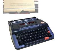 KHYTEBV Máquina de Escribir Manual Retro con Estuche | Colección literaria portátil Tradicional de Moda roja | Máquina de Escribir Vintage para