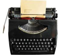KHYTEBV Máquina de Escribir Manual Retro portátil de Nostalgia clásica, máquina de Escribir Inglesa mecánica Tradicional Antigua, máquina de Escribir Retro de Metal, Adecuada para