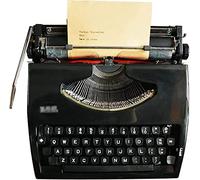 KHYTEBV Máquina de Escribir mecánica Inglesa Antigua, clásica, nostálgica, portátil, Retro, Manual, para Uso Normal, máquina de Escribir Vintage.