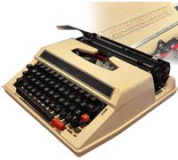 KHYTEBV Máquina de Escribir mecánica Inglesa, máquina de Escribir Manual Antigua, portátil, Botones Flexibles, Escritura Clara con Estuche, colección Retro literaria