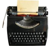 KHYTEBV Máquina de Escribir mecánica Inglesa, máquina de Escribir Vintage Negra, para un Flujo nostálgico, máquina de Escribir Elegante y Duradera, procesador de Textos clásico, máquinas de Escribir