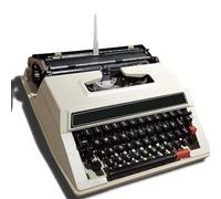 KHYTEBV Máquina de Escribir Vintage, máquina de Escribir de Cuerpo metálico Completo, máquina de Escribir eléctrica con corrección, Regalo literario escritores para Tomar Notas.