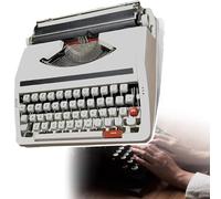 KHYTEBV Máquina de Escribir Vintage, máquina de Escribir mecánica Inglesa, máquina de Escribir Manual Retro portátil de Nostalgia clásica - Máquina de Escribir Antigua para Uso Normal