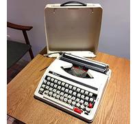 KHYTEBV Máquina de Escribir Vintage Tradicional Manual clásica Retro maquinaria Antigua máquina de Escribir con Cinta portátil y fácil de Usar, para Tomar Notas, Cartas, yo