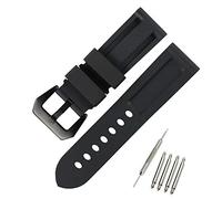 KHZBS Correa de reloj de goma para hombre de 24 mm, compatible con Panerai PAM441 111 PAM00112 384 1312 correa de reloj deportiva de silicona accesorios, 24mm