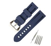 KHZBS Correa de reloj de goma para hombre de 24 mm, compatible con Panerai PAM441 111 PAM00112 384 1312 correa de reloj deportiva de silicona accesorios, 24mm