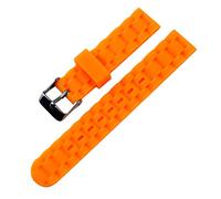 KHZBS Correa de reloj de silicona suave para niña, impermeable, deportiva, de 16 mm, con hebilla, accesorios de reloj, naranja, 16mm, Tradicional, deportivo