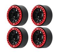 KHZen Beadlock Wheel Hubs 4pcs Lordas Rueda para Automóvil Juguete Kits Modificación Juega Partes del Vehículo para SCX10 1:10 Toy Rastreador Control Remoto