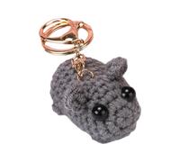 KHZen Hamster Schoolbag Pendse Keychain Animal Crochet Sad Hamster Cartoon para Niños Niñas