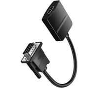 KHZen VGA A HDMIS Converters 1080p Video Soporte Introducción 3.5 Mm para Computadora Portátil PC A HDTV Monitores Enchufes Y Reproduce