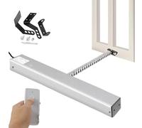 KHZKHC Abridor De Ventanas Automático con Cadena, Actuador Eléctrico, con Interruptor De Pared Y Control Remoto, Recorrido Ajustable De 300 Mm, para Tragaluces, Invernaderos Y Respiraderos De Techo
