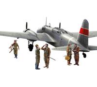 Ki-21-ib Sally Con Japanese Pilots And Ground Personal 1:48 Plástico Modelo Kit