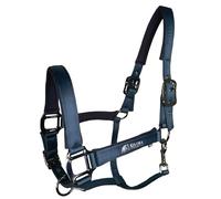 Kia Ora Cabestablo de satén para caballos, acolchado para pony, COB, completo, ajustable con herrajes de zinc de bronce (verde cazador, completo)