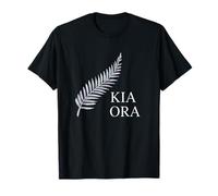 Kia Ora NZ Helecho Plata Camiseta