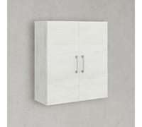 Kiamami Valentina - Armario suspendido de Dos Puertas en Efecto Madera de Roble Blanco