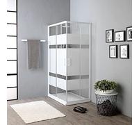 Kiamami Valentina Cabina de Ducha Rectangular 70x100 cm Cristal Serigrafiado Reversible | Venere