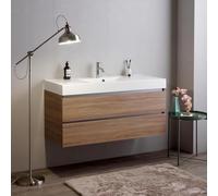 Kiamami Valentina - Mueble de baño suspendido 120cm cajones y Lavabo 1 pileta sin Espejo | Valentina