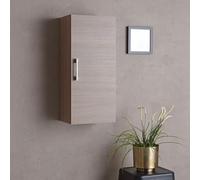 Kiamami Valentina Mueble de baño suspendido Roble Natural 1 Puerta con Tirador Rimini