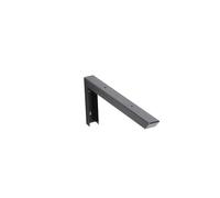 Kiamami Valentina - Soporte para estante de metal | Diseño en L para estantes y encimeras | Resistente y duradero | 20 cm de altura, 49 cm de profundidad | Gris oscuro