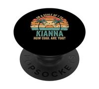 Kianna Cute Retro Girls Groovy Kianna Personalized Name PopSockets PopGrip Adhesivo