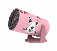 KIANO Kid Cat - Proyector infantil HD 720p | Android | WiFi | HDMI USB AV | Keystone automático y manual | altavoz de 3 W | proyector LED para habitación infantil - rosa