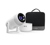 Kiano Vision 2 - Proyector portátil Full HD 1080p - Android 11, WiFi 5GHz, Bluetooth 5.2, batería extraíble, HDMI/USB - Mini proyector compacto inteligente con corrección automática