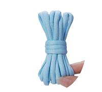 KIANSLA Cordones de zapatos ovalados Medio redondo atlético para correr Zapatillas de deporte Cuerdas 33 Color Durable sin decoloración Cordón de zapato, azul claro