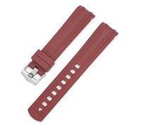 Kiaoeiuyti Bandas de vigilancia de silicona de goma fluoria de extremo curvado para omega nuevo Seamaster 300 Universo 007 20 mm 22m Reloj Soft Strap Men Reemplazo Interesting life