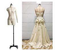 Kiaoeiuyti Maniquí Femenino Cuerpo para Coser para Sastre/diseñador/Principiante, exhibición de Forma de maniquí de Torso Femenino Comercial Resistente con Brazos y Soporte con Ruedas (tamaño: 86#)