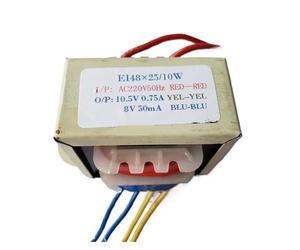 KIAOPU Transformador EI 10W, Transformador EI de 220V a 10.5V, 0.75A, 8V, 50mA, 10VA, EI48*25, Bomba de Calor for Calentador de Agua con energía de Aire, Placa Principal de alimentación