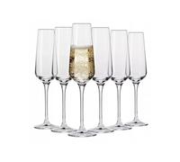 KIAPPO Juego de 6 vasos modernos para vino, copas de champán, copas de vino blanco, copas de vino Spiegelau, 180 ml