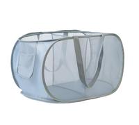 KIAYOO Cesto Ropa Plegable,Cesta Ropa Sucia 2 Compartimentos,Cesta Ropa Limpia para para el Baño,Dormitorio,Lavandería,Hotel y Viajes,Gris