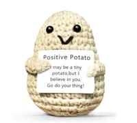 KIAYOO Patata Positiva,Regalo Original y Divertido Idea Graciosa Positive Potato Peluche Inusual Muñeco de Humor y Motivación Cumpleaños Navidad Año Nuevo Regalo para Hombre Mujeres Chicas Padre Madre