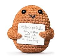 KIAYOO Patata Positiva,Regalo Original y Divertido Idea Graciosa Positive Potato Peluche Inusual Muñeco de Humor y Motivación Cumpleaños Navidad Año Nuevo Regalo para Hombre Mujeres Chicas Padre Madre