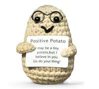KIAYOO Patata Positiva,Regalo Original y Divertido Idea Graciosa Positive Potato Peluche Inusual Muñeco de Humor y Motivación Cumpleaños Navidad Año Nuevo Regalo para Hombre Mujeres Chicas Padre Madre