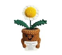 KIAYOO Regalo de Margarita, Decoraciones de Escritorio para el Hogar y la Oficina, Positive Flores de Ganchillo Regalo para Él Ella Hombres Mujeres Amigos Novio Cumpleaños Navidad San Valentín