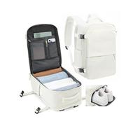 kibachev Ligera Mochila Viaje Cabina Avion 40x20x25 Ryanair Mujer Hombre Mochilas de Viaje Para Avion 20L con Zapatillero Travel Backpack (Negro)