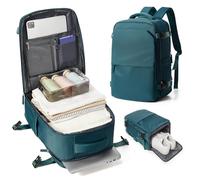 kibachev Ligera Mochila Viaje Cabina Avion 40x20x25 Ryanair Mujer Hombre Mochilas de Viaje Para Avion 20L con Zapatillero Travel Backpack