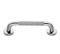 Kibath 141341 Asa de seguridad antideslizante 25cm de acero inoxidable 304 con acabado en cromo brillo y 6 puntos de anclaje, tacos y tornillos incluidos